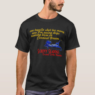 T-shirt Chiens fonctionnant lâchement sur le rêve de