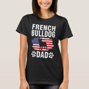 T-shirt Chiens Français Chiens Papa Heureux Père Jour Chie