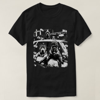 T-shirt Chiens Gangsters Cool Hip Hop Rétro