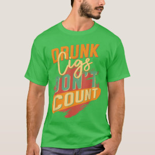 T-shirt Chiens ivres ne comptent pas Tee drôle Vintage