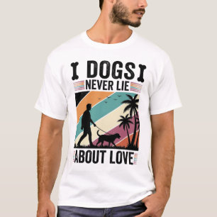 T-shirt Chiens ne mentent jamais sur l'amour Vintage prome