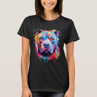 T-shirt Chiens Pitbull d'art Pitbull Terrier américain