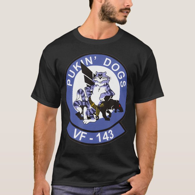 T-shirt Chiens Pukin VF143e Escadron Hornet (Devant)