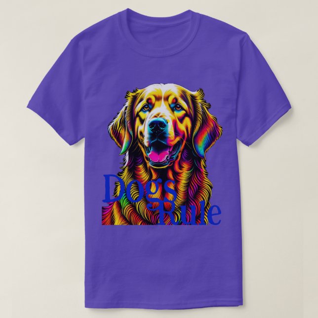 T-shirt Chiens Règle Golden Retriever (Design devant)