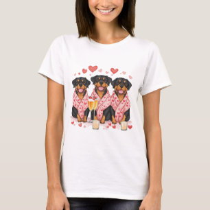 T-shirt Chiens rotules de la Saint-Valentin