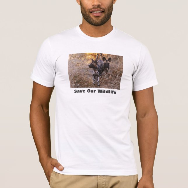 T-shirt Chiens sauvages sauvent notre faune (Devant)