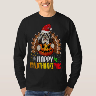 T-shirt Chiens Shih Tzu Action de grâce Joyeux Hallothank