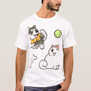 T-shirt Chiens Spitz Fluffy