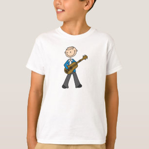 T-shirt Chiffre chemise de bâton de joueur de guitare