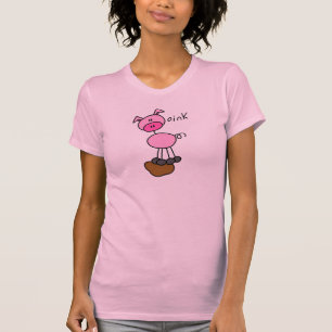 T-shirt Chiffre chemise de bâton de porc d'animal de ferm