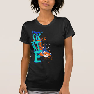 T-shirt chiffre chemise de patinage artistique de patin