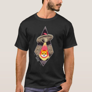 T-shirt Chiffre Chib Shiba Inu Ufo Ufo Graphic Devise Pièc