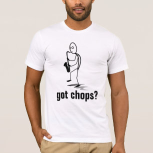 T-shirt Chiffre côtelettes obtenues de bâton de joueur de