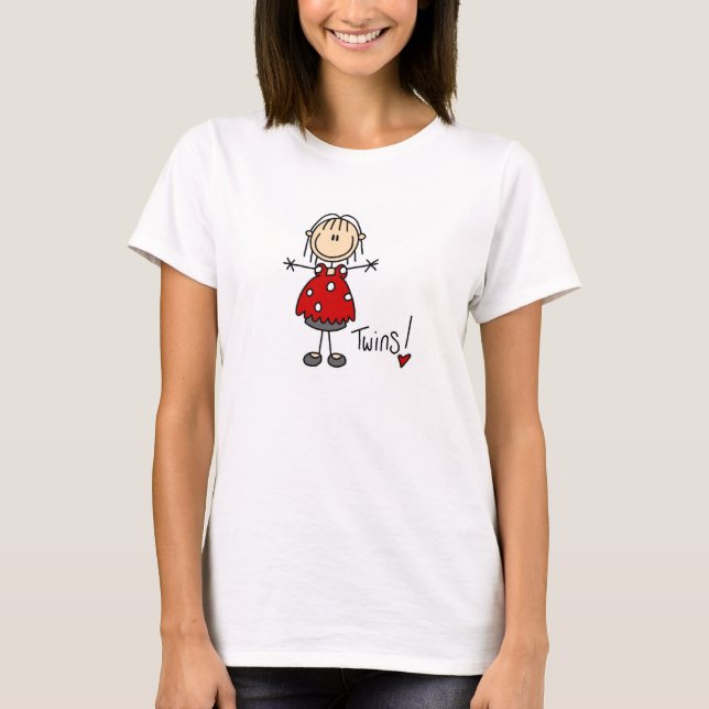 T-shirt Chiffre de bâton attendu Twins (Devant)