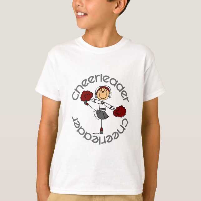 T-shirt Chiffre de bâton de pom-pom girl (Devant)