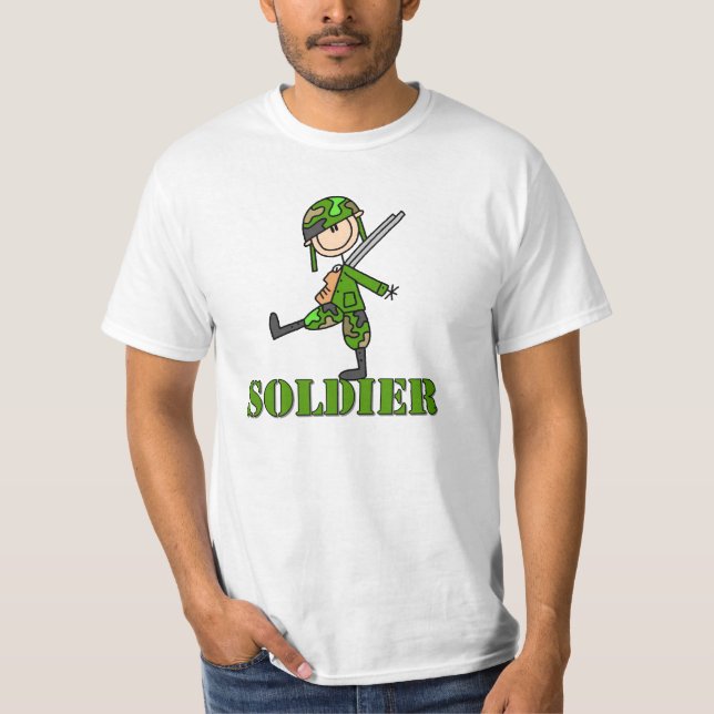 T-shirt Chiffre de bâton de soldat (Devant)