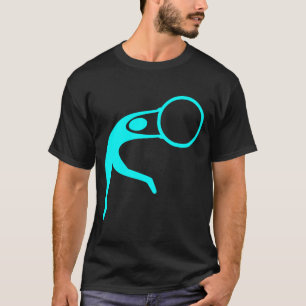 T-shirt Chiffre de gymnastique rythmique - Cyan