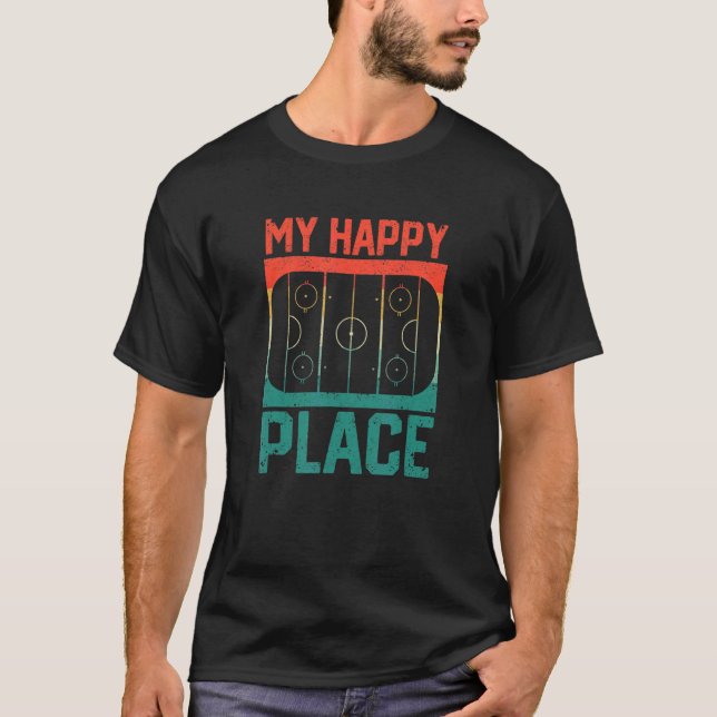 T-shirt Chiffre de hockey sur glace Rink de patinage de vi (Devant)