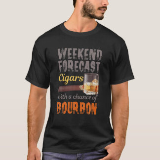 T-shirt Chiffre De Prévision De Fin De Semaine Et Whiskey