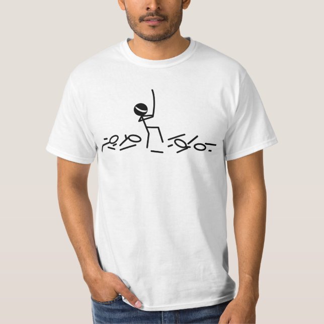 T-shirt Chiffre Ninja de bâton avec la chemise d'épée (Devant)