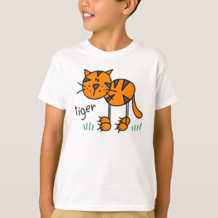T-shirt Chiffre tigre de bâton