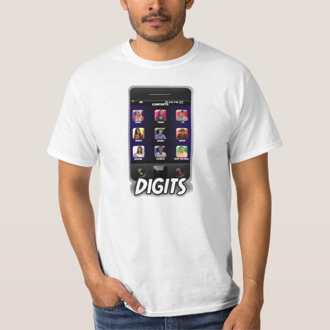 T-shirt Chiffres - chemise de logo (Devant)