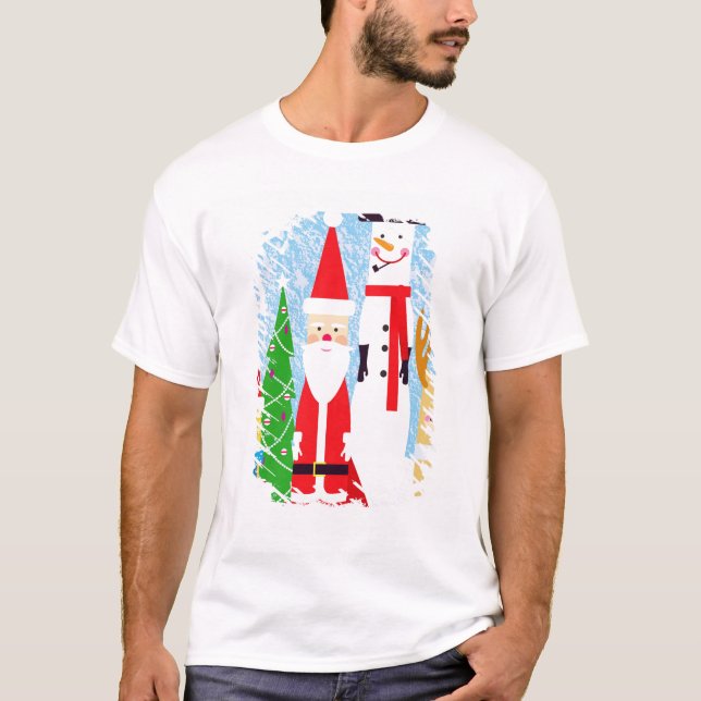 T-shirt Chiffres de Noël (Devant)