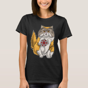 T-shirt Chiffres de Poker Poker pour chat perse