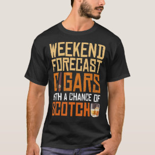 T-shirt Chiffres De Prévision De Fin De Semaine Et Whiskey