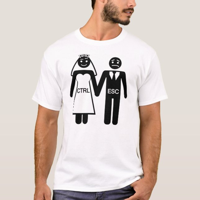 T-shirt Chiffres humoristiques de Bride Groom (Devant)