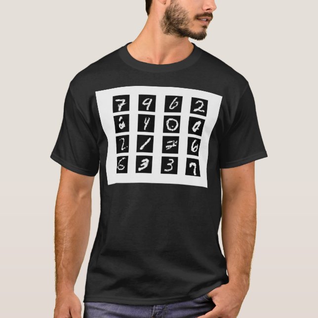 T-shirt Chiffres MNIST Machine Learning Intellige artifici (Devant)