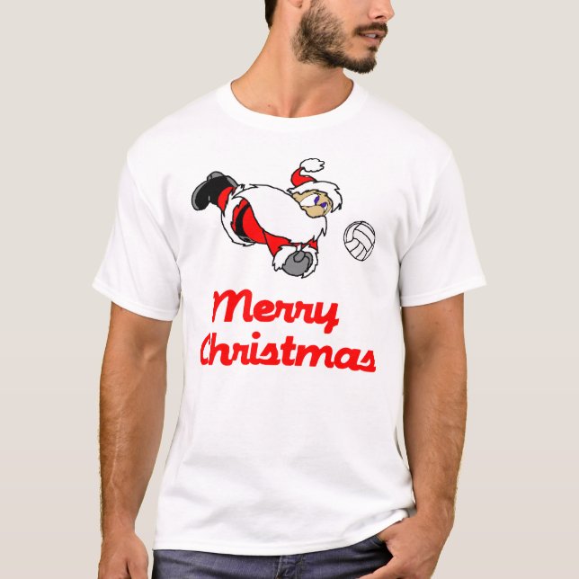 T-shirt Chiffres VolleyChick Père Noël Joyeux Noël (Devant)