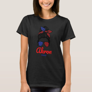 T-shirt Chignon Désordonné Rétro Akron Ohio