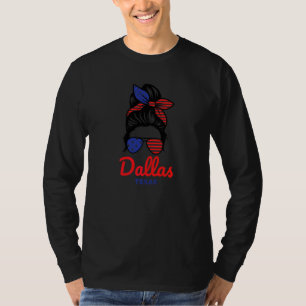 T-shirt Chignon Rétro Ébouriffé Dallas Texas