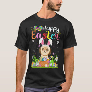 T-shirt Chih Tzu Chien Chasse Oeuf Bunny Chih Tzu Joyeux E