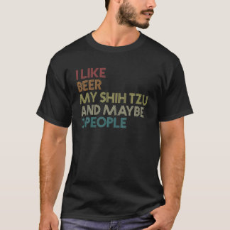 T-shirt Chih Tzu Propriétaire De Bière Lover Citation Drôl