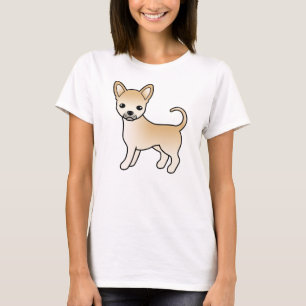 T-shirt Chihuahua à poil lisse fauve Chien de dessin animé