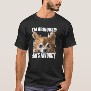 T-shirt Chihuahua à poils longs préféré du papa de chien