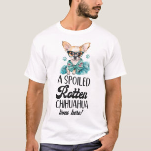 T-shirt Chihuahua A Spoten Rotten Chihuahua Vit Ici