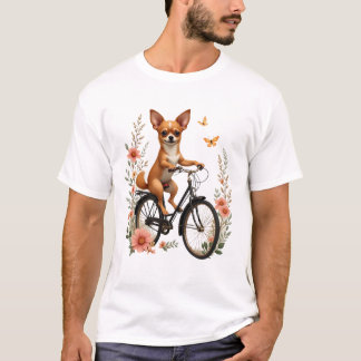 T-shirt Chihuahua  Bike  Bicycle  Dog  Cycling