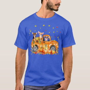 T-shirt Chihuahua Camion Citrouille Automne Feuilles Autom