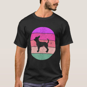 T-shirt Chihuahua Chien Maman Papa Papa Vintage Rétro 1