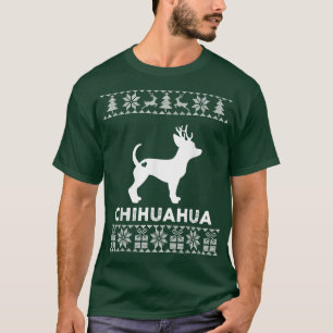 T-shirt Chihuahua Chien Noël renne de Noël laid Noël