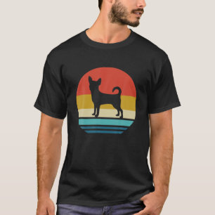 T-shirt Chihuahua Chien Vintage Rétro Silhouette Animal Lo