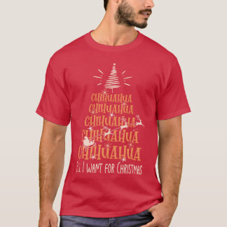 T-shirt Chihuahua Christmas Chien race Christmasree garçon