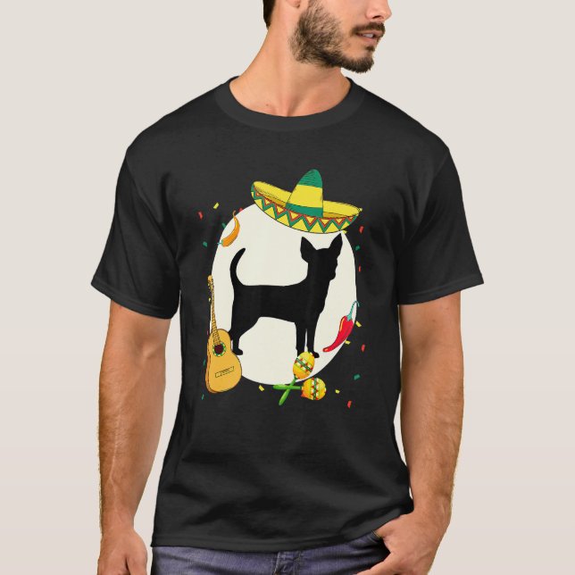 T-shirt Chihuahua Cinco De Mayo Chien Chien Chien Chien Ch (Devant)