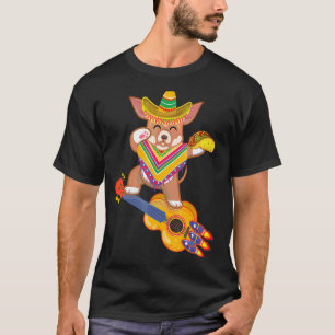 T-shirt Chihuahua Cinco De Mayo Poncho Som