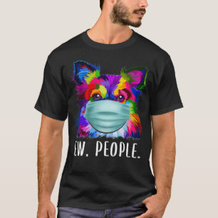 T-shirt Chihuahua Coloré Fouetter Chien Portant Un Visage 