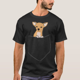 T-shirt Chihuahua Cute Chien À Pocket Funny Chihuahua