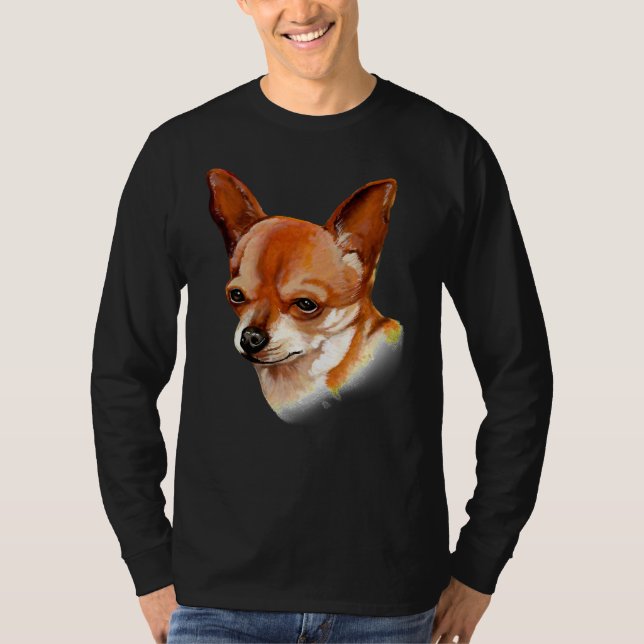 T-shirt Chihuahua Dog Aime Être Avec Son Peuple (Devant)